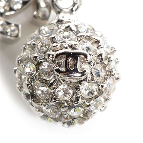 chanel crystal ball|CHANEL Crystal Ball CC Necklace Silver .